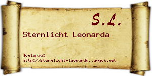 Sternlicht Leonarda névjegykártya